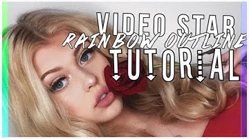 rainbow outline tutorial | video star ✨