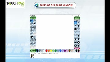 Starting Tux paint and parts of Tux paint window