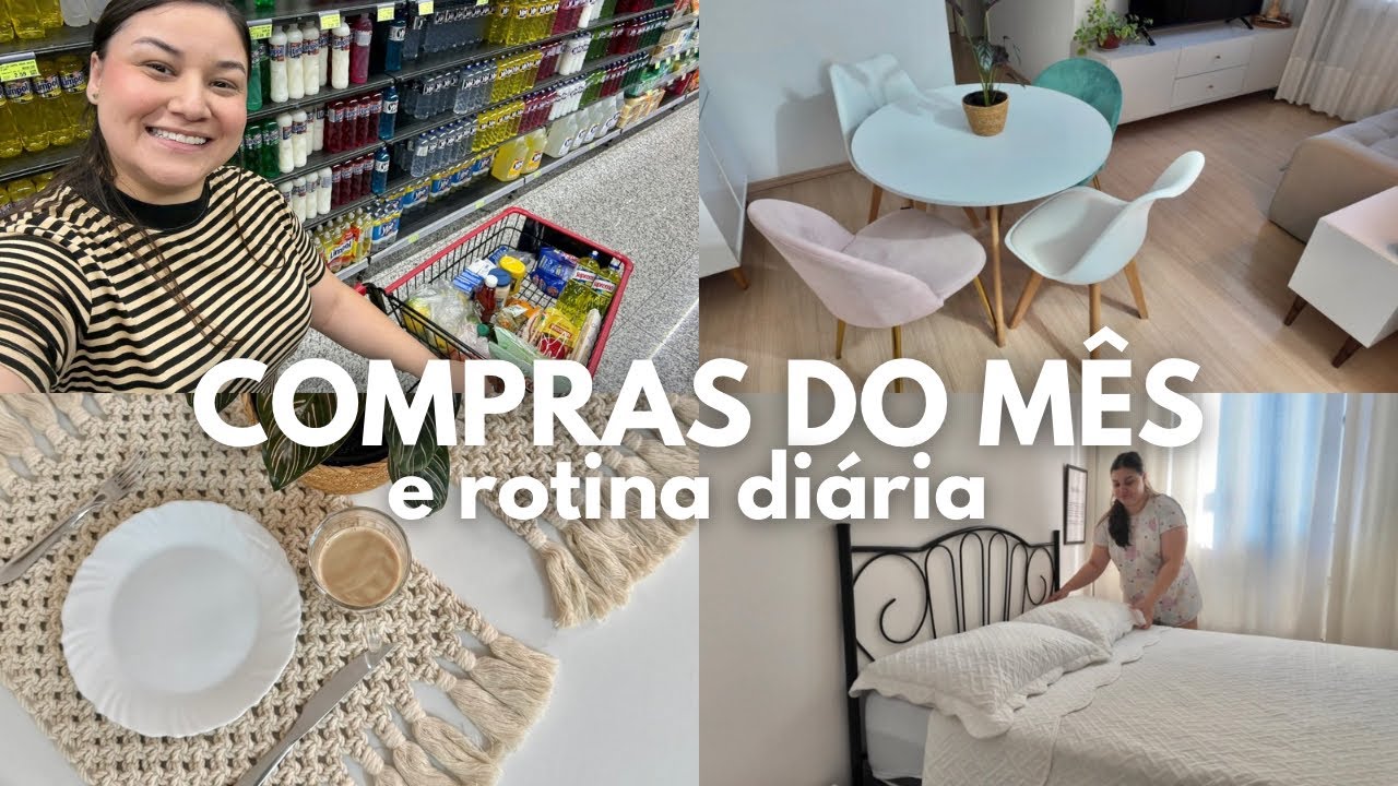 COMPRAS DO MÊS NO MERCADO, TROCAMOS O TAMPO DA NOSSA MESA, ROTINA DE DONA DE CASA E MAIS