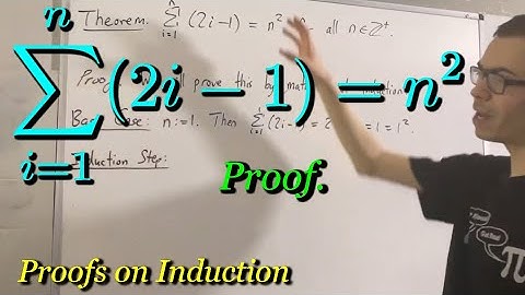 1 + 3 + 5 + ... + (2n-1) = n^2 (Proof) [ILIEKMATHPHYSICS]