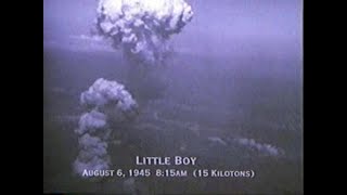 Взрыв атомной бомбы Little Boy, сброшенной 6 августа 1945 года на  Хиросиму