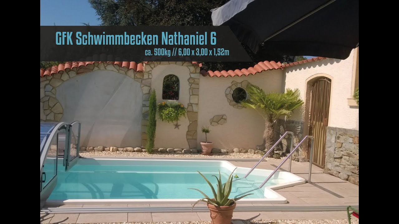 GFK Schwimmbecken - Fertig Schwimmbecken - Fertig Pool - Modell "Nathaniel 6"