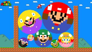 Mario vs the Watermelon Game but it Marble Race (SUIKA) screenshot 5