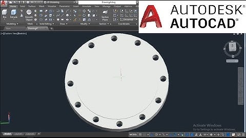 blind flange class 150 dn 250 in AUTOCAD 2018 | AUTOCAD TUTORIAL