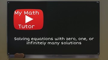 Solving equations with zero, one, or infinitely many solutions