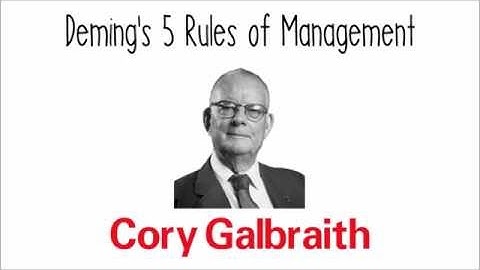 The 5 Rules of Deming for Lean Management