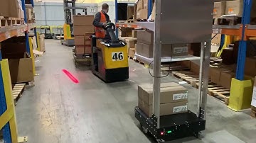 Demo: Marvelmind Autonomous Delivery Robot v100 deployed on the car assembly plant