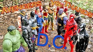 THANOS vs Avengers + DC - Spiderman, Superman, Batman, Hulk, Iron Man, Black Panther Full Fight!