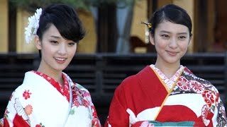 武井咲、剛力彩芽らオスカー若手女優が晴れ着披露！　 2015年オスカープロモーション晴れ着撮影会1