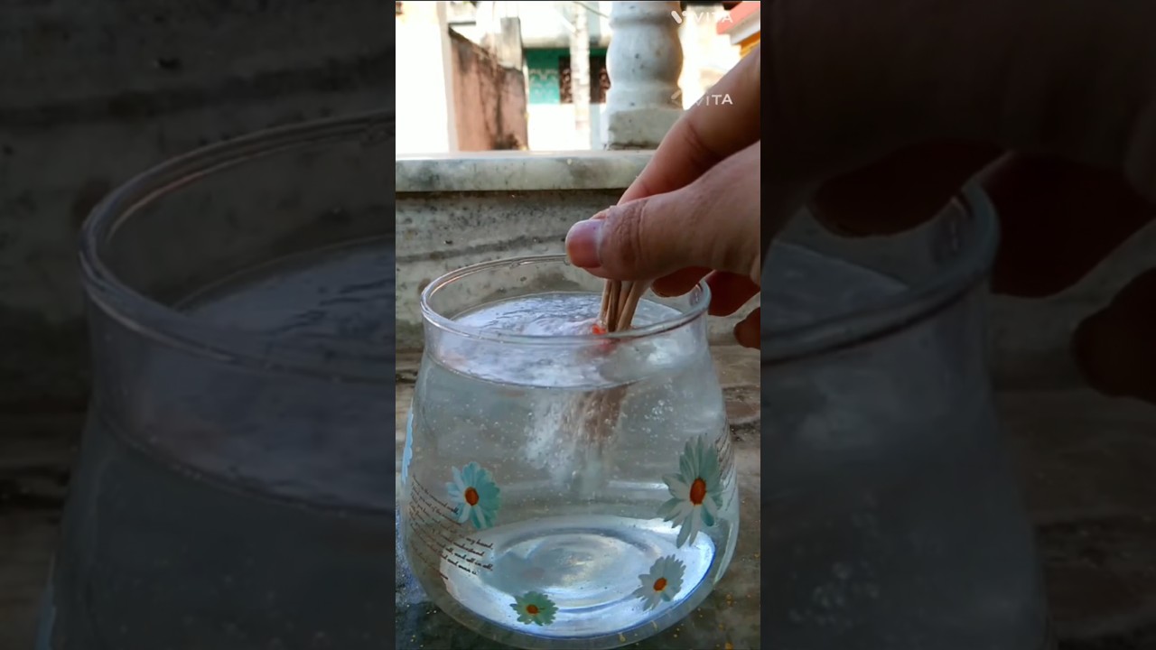 Water Experiment With Cotton Bud 