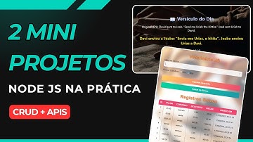 2 Projetos COMPLETOS com Node.js — CRUD com MySQL + Consumo de APIs (Do Zero à Prática)