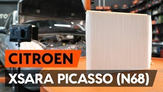 Hogyan cseréljünk Utastér levegő szűrő CITROËN XSARA PICASSO (N68) - video útmutató