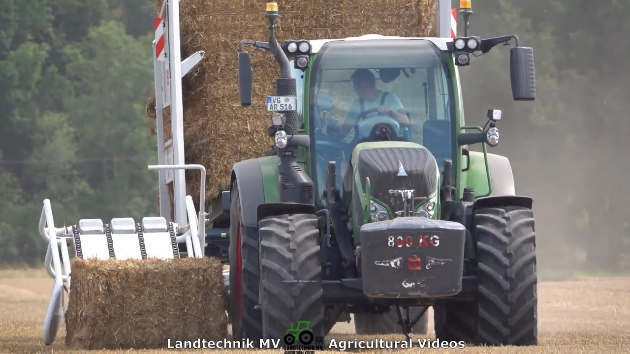 Fendt - Krone - Arcusin / Stroh Pressen + Sammeln - Baling + Collecting Straw   TB