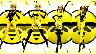 【MMD】Miraculous ☆ Vesperia & Queen Bee Transformations「Costume Swap FANMADE」