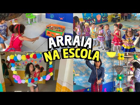 FESTA JUNINA NA ESCOLA | PESCARIA, PRENDAS E COMIDAS TÍPICAS😍🎊