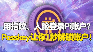 Pi Network：用指纹、人脸登录Pi账户？Passkey让你1秒解锁账户！
