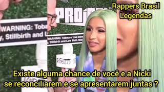 Entrevistador pergunta se "Cardi B" se reconciliaria com "Nicki Minaj" (LEGENDADO/TRADUÇÃO)