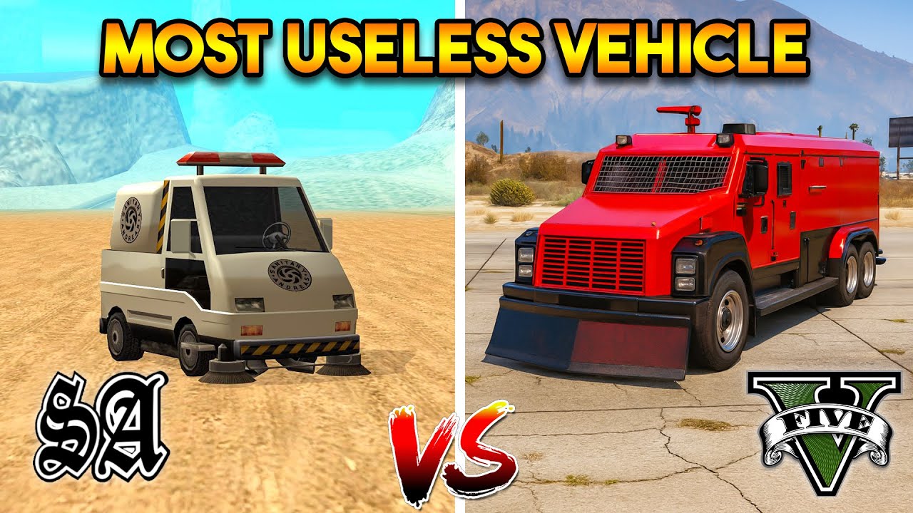 GTA 5 VS GTA SAN ANDREAS MOST USELESS VEHICLE ! (WHICH IS WORST?) - YouTube