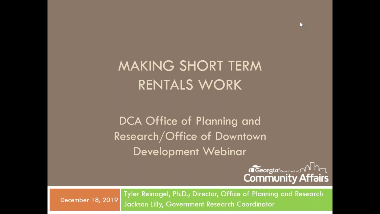 Making Short Term Rentals Work YouTube