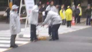 20140223_東京マラソン2014_5キロ関門in飯田橋