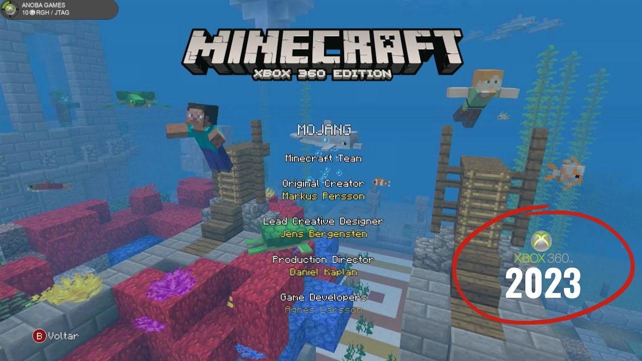 Live - Jogando Minecraft Xbox 360 RGH / JTAG 2020 (TU 80) - (At 2023) 