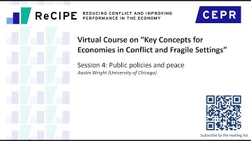 Virtual Course on “Key Concepts for Economies in Conflict and Fragile Settings” - Session 4