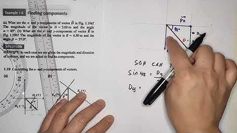 Topic 1 vector example 1.6 finding components