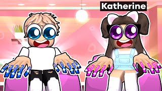 KatherineElizabeth Takes ME To The ROBLOX NAIL SALON..