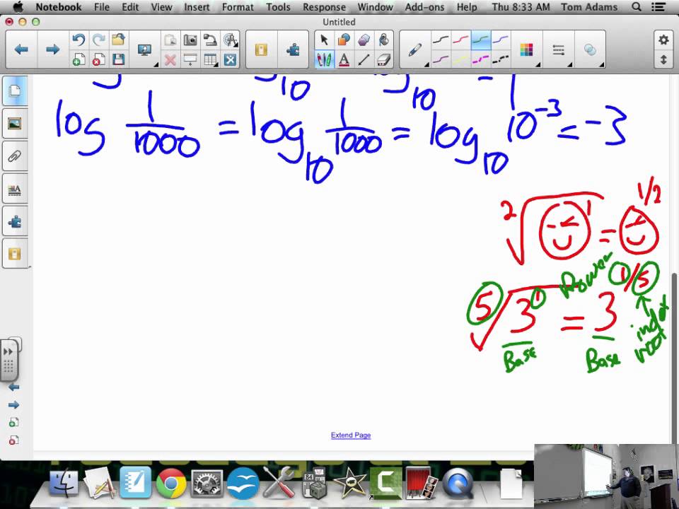 Precalculus 3.3 Exponential and Log Functions Example 3 - YouTube