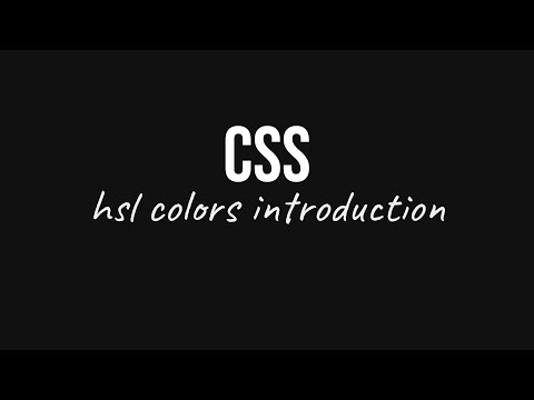 Css Hsl colors introduction