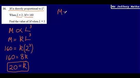 16. Direct Proportion (GCSE Maths - Edexcel Practice Tests Set 4 - 1H)