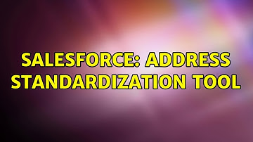 Salesforce: Address Standardization Tool