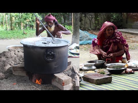 Traditional Chicken Biryani Prepared By Grandpa for villagers