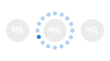 Sequential blue dots circular lighting up loading icon animation