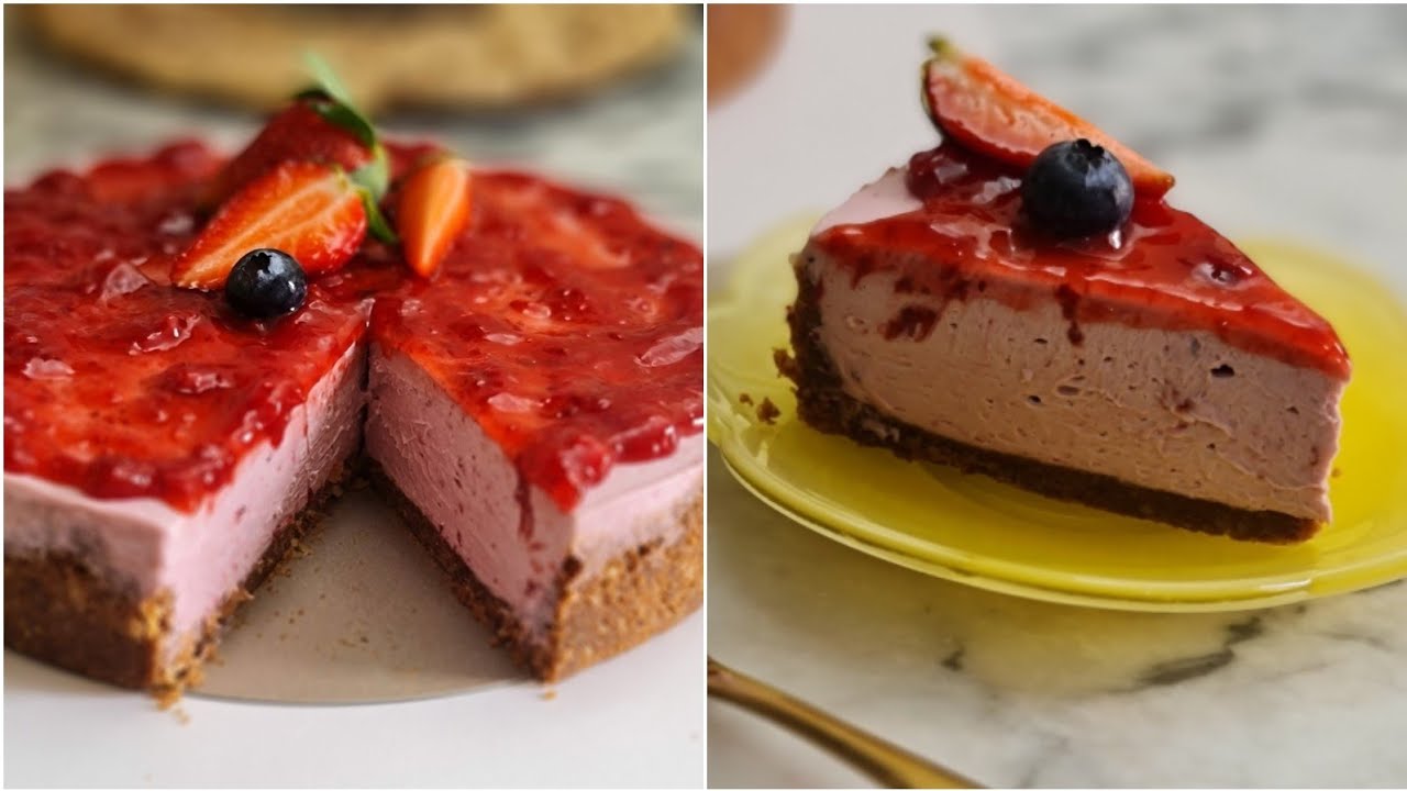 اسهل تشيز كيك بالفراولة صدقوني راح تولو معتمدين هاد الوصفة👌💯