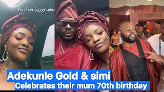 AFROBEAT STAR ADEKUNLE GOLD & HIS WIFE SIMI CELEBRATES THEIR MUM 70TH BIRTHDAY 🎉 #birthday #viral 