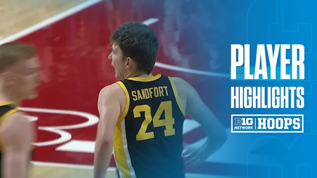 Pryce Sandfort Highlights vs. Maryland | Iowa Basketball | 02/16/2025