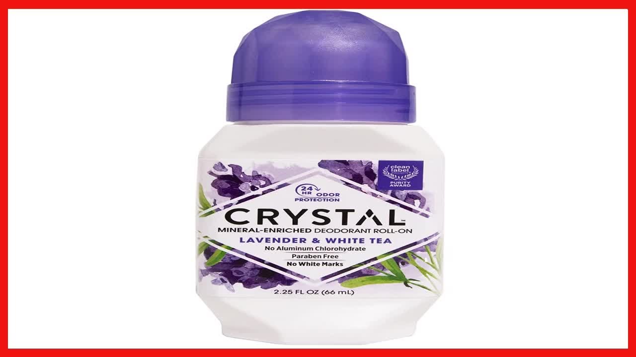 Great product -  Crystal Mineral Deodorant Roll-On, Lavender & White Tea, Purple, 2.25 Fl Oz