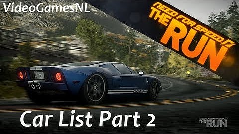 Need For Speed: The Run | Official Cars List Part 2 [Xbox 360 | PS3 | PC] [HD]