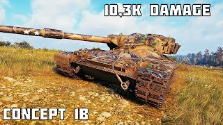 Concept 1B • 10,3K DAMAGE 5 KILLS • World of Tanks