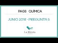 Química Prueba de Acceso a Grado Superior 2018. Pregunta 5. Comunidad Valenciana
