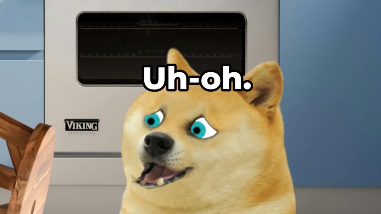 Dad tries to teach lil doge about strangers