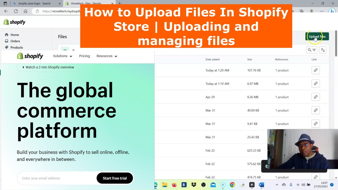 How to upload files in shopify store uploading and managing files