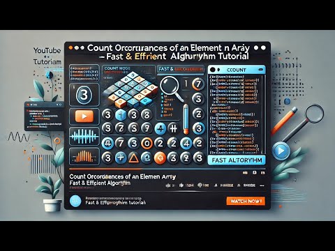 Count Occurrences of an Element in an Array | DSA  Tutorial | Interview Prep