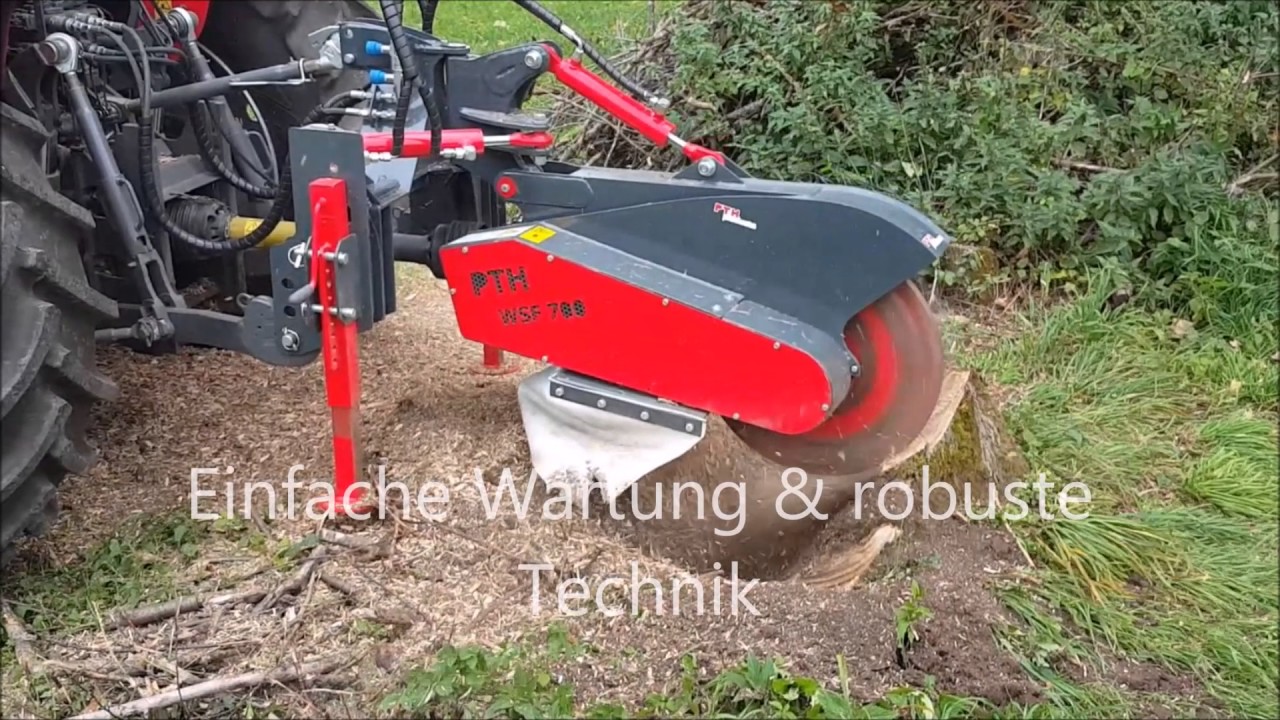 PTH WSF 700 - Wurzelstock Fräse im Einsatz - Tree Stump Grinder in Action