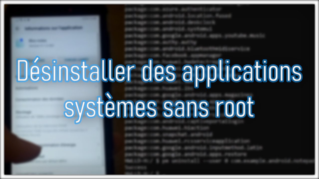 Désinstaller des applications "système" sur Android sans Root - YouTube