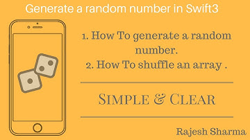 How To generate a random number & shuffle an array in iOS - swift3