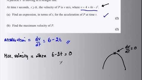 Calculus - velocity & acceleration - problem 2