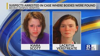 1 arrested, 1 at-large after body found behind Geneva Hospital