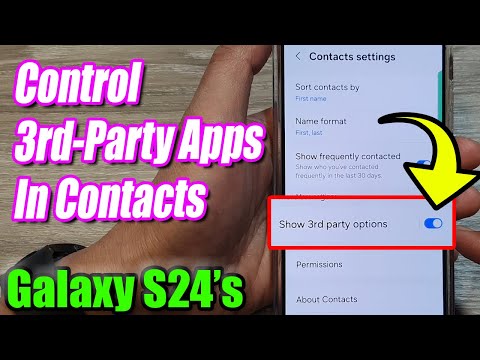 Galaxy S24 Contact Settings: Control 3rd-Party Apps